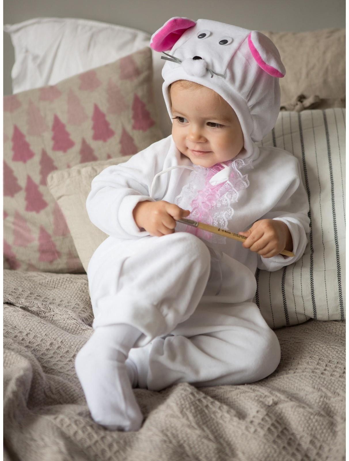 Карнавальный костюм для малышей «Мышка с декором», велюр, хлопок, рост 74-92 см