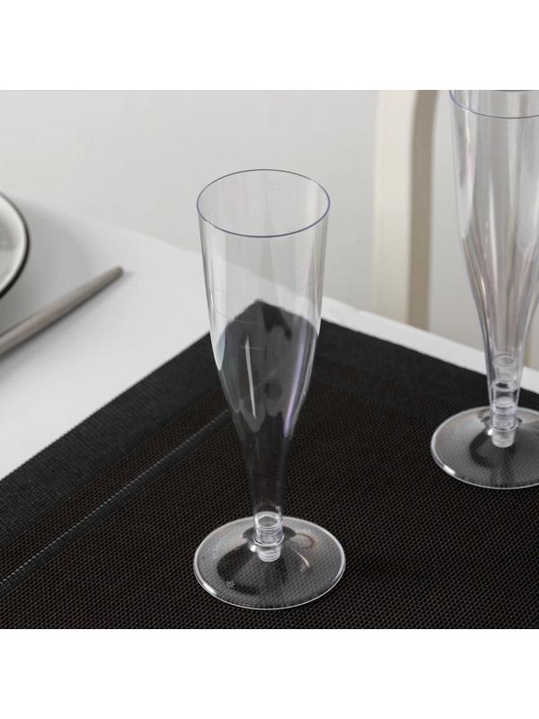 Бокал для шампанского «Флютэ», 100 мл, 6 шт/уп, цвет МИКС