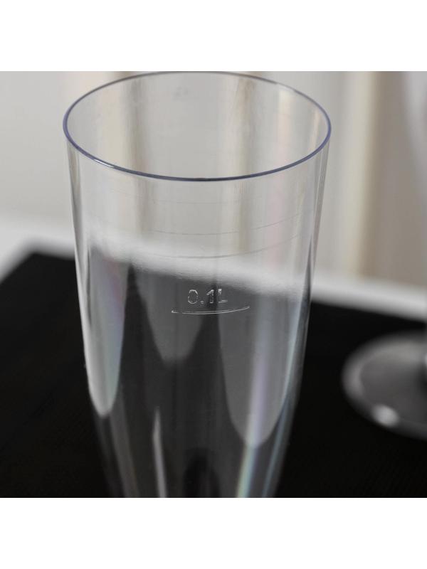 Бокал для шампанского «Флютэ», 100 мл, 6 шт/уп, цвет МИКС