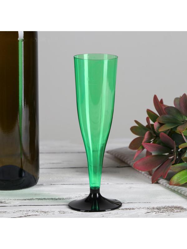 Бокал для шампанского «Флютэ», 100 мл, 6 шт/уп, цвет МИКС