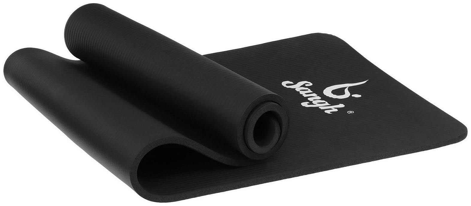 Коврик для йоги 183 × 61 × 1 см, цвет чёрный