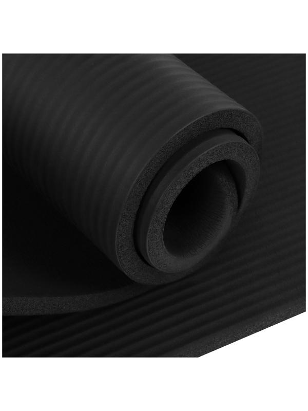 Коврик для йоги 183 × 61 × 1 см, цвет чёрный
