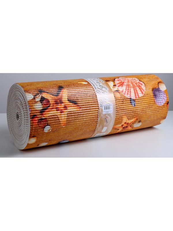 Коврик для ванной комнаты «Звёздочки, ракушки», 0,8×15 м, ПВХ