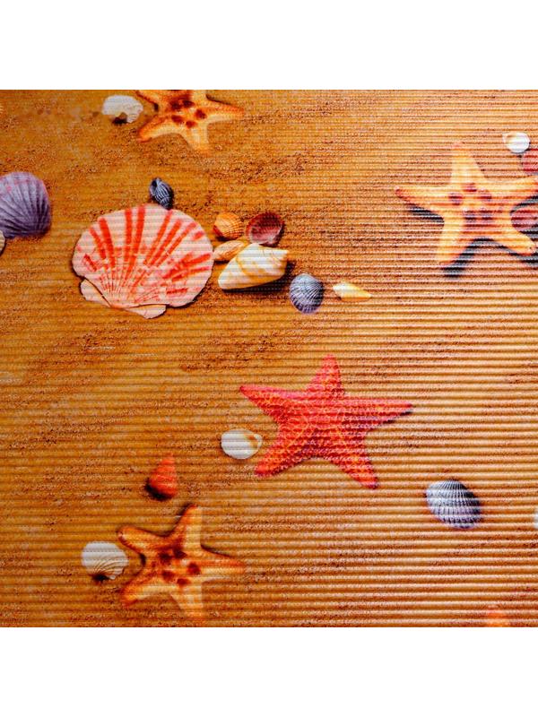 Коврик для ванной комнаты «Звёздочки, ракушки», 0,8×15 м, ПВХ
