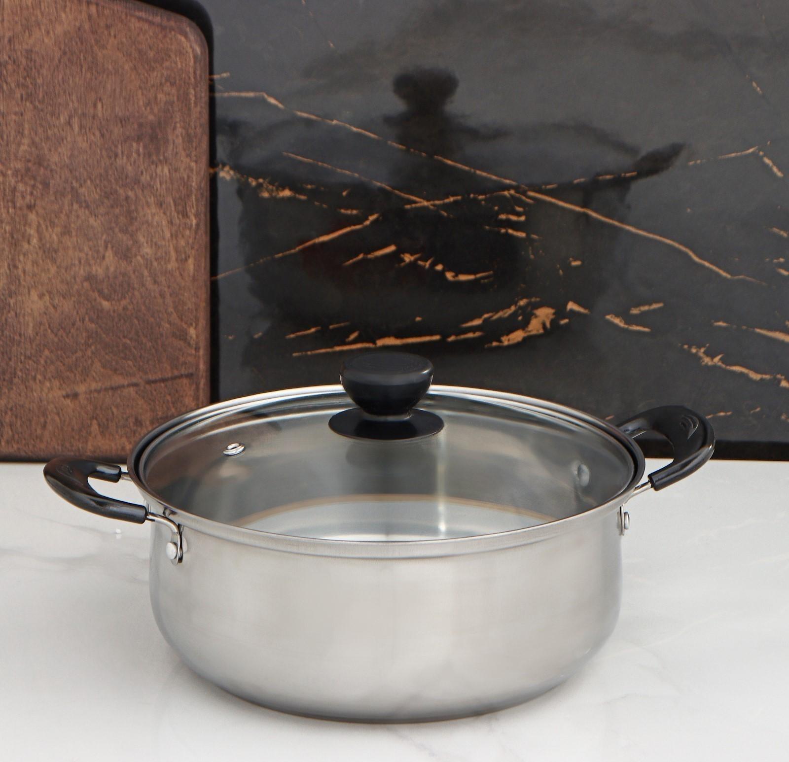 Кастрюля из нержавеющей стали Promo, 2,3 л, 22×9 см, с крышкой