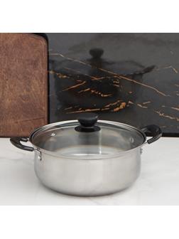 Кастрюля из нержавеющей стали Promo, 2,3 л, 22×9 см, с крышкой