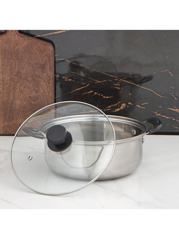 Кастрюля из нержавеющей стали Promo, 2,3 л, 22×9 см, с крышкой