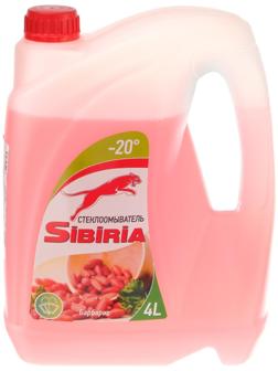 Жидкость стеклоомывающая зимняя Sibiria Барбарис, -20С, 4 л