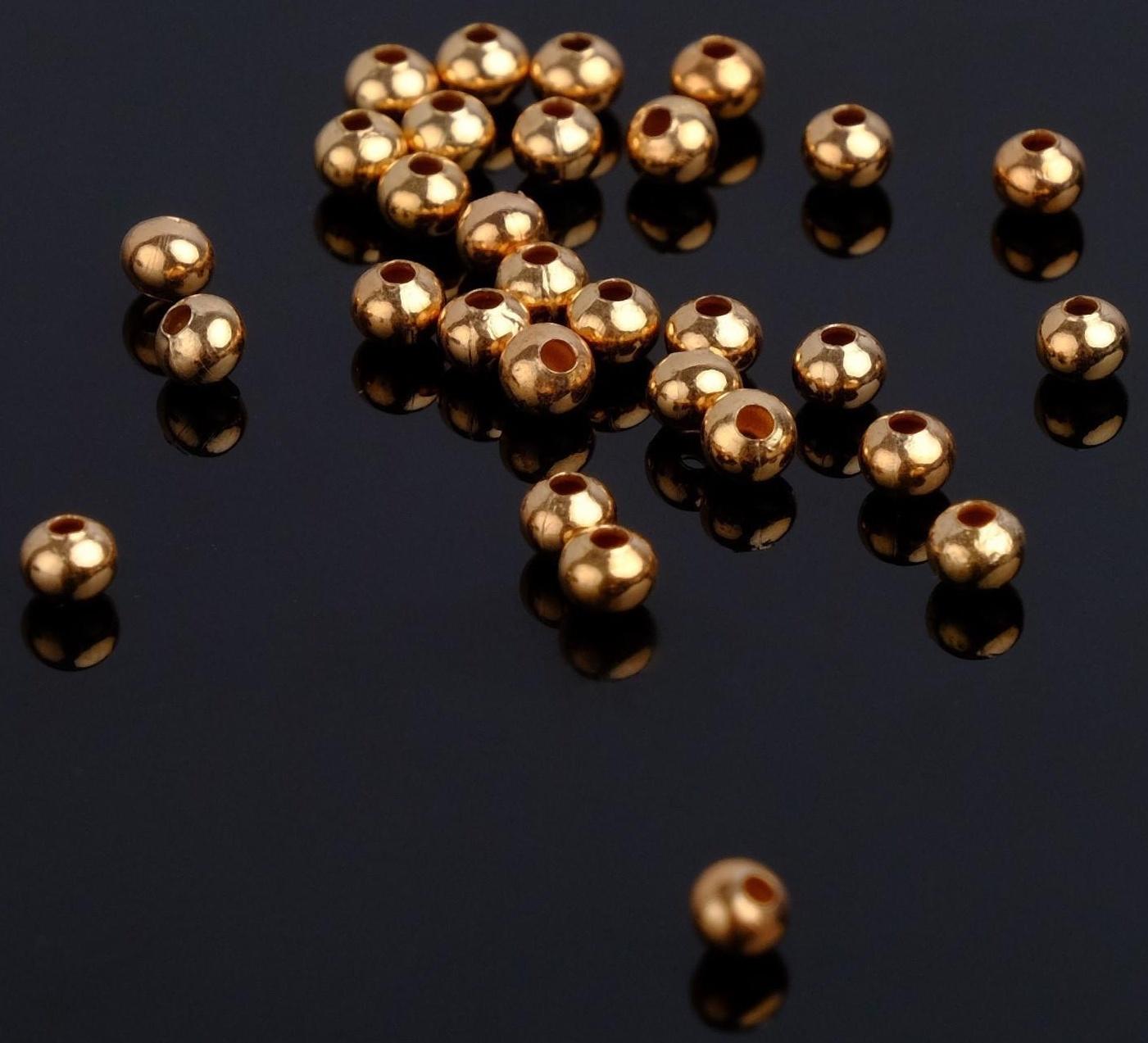 Кримп (зажимная бусина) СМ-370 (набор 30шт), 3,2мм, цвет золото