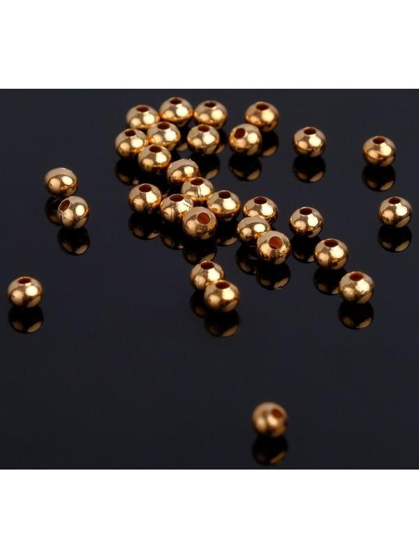 Кримп (зажимная бусина) СМ-370 (набор 30шт), 3,2мм, цвет золото