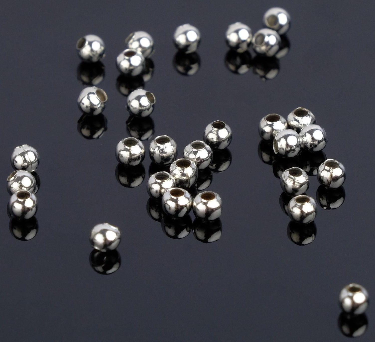 Кримп (зажимная бусина) СМ-370 (набор 30шт), 3,2мм, цвет серебро