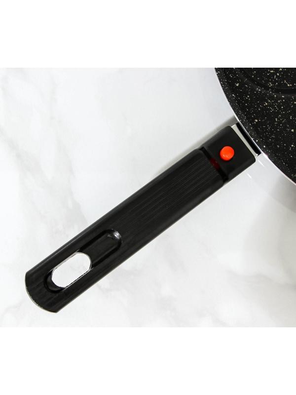 Сковорода-оладница «7 оладий», d=30 см, съёмная ручка, антипригарное покрытие, цвет чёрный