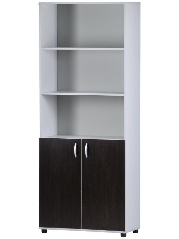 Шкаф-стеллаж 5-ти ярусный, 802х410х1994, Венге/Серый