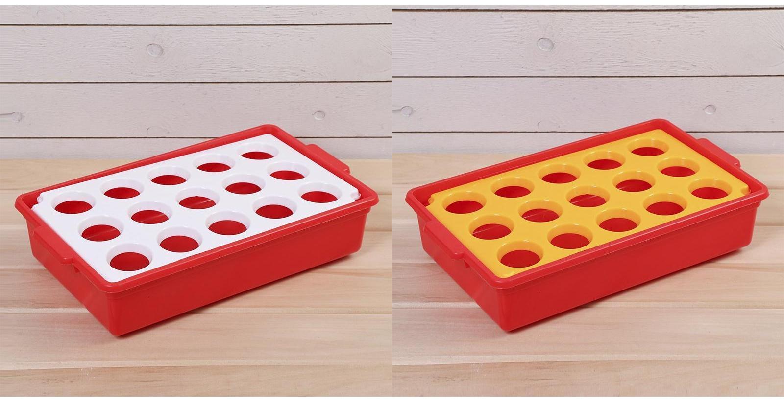 Ящик для рассады, 40 × 23 × 9 см, 15 лунок, МИКС