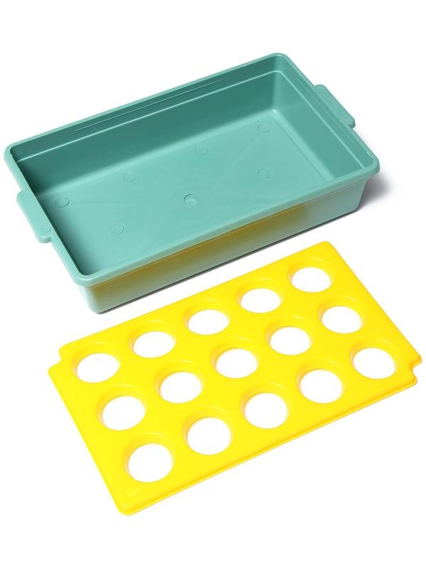 Ящик для рассады, 40 × 23 × 9 см, 15 лунок, МИКС