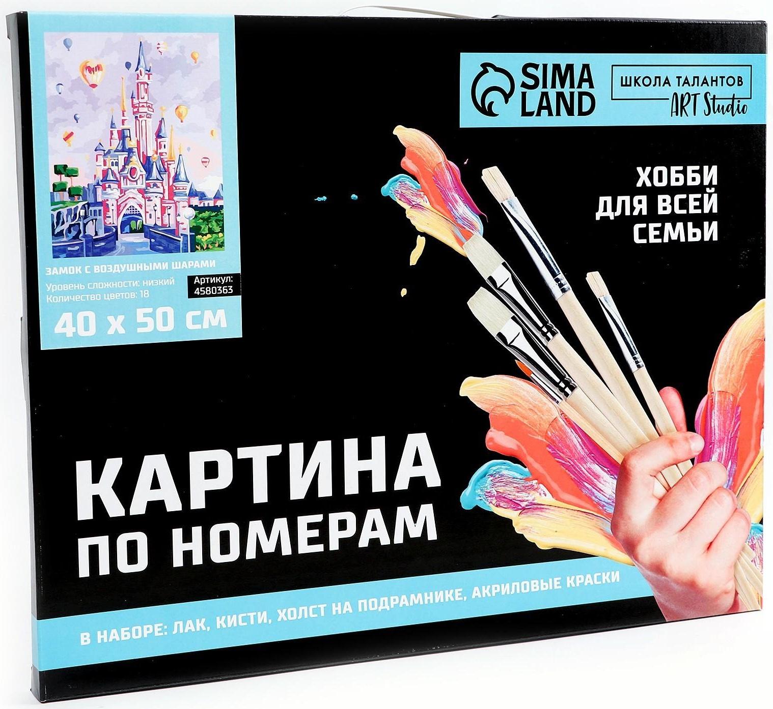 Картина по номерам на холсте 40×50 см «Замок с воздушными шарами»