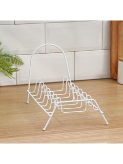 Подставка для крышек Доляна, 28×14×17 см, цвет белый