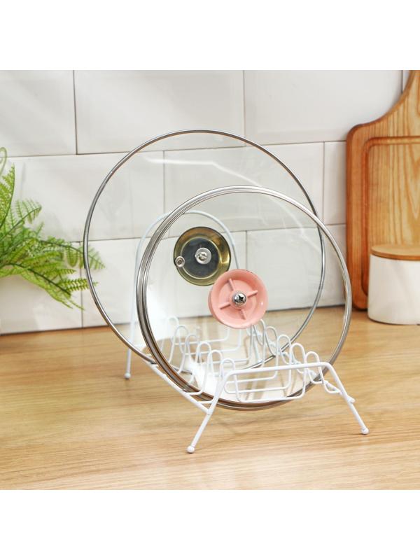 Подставка для крышек Доляна, 28×14×17 см, цвет белый