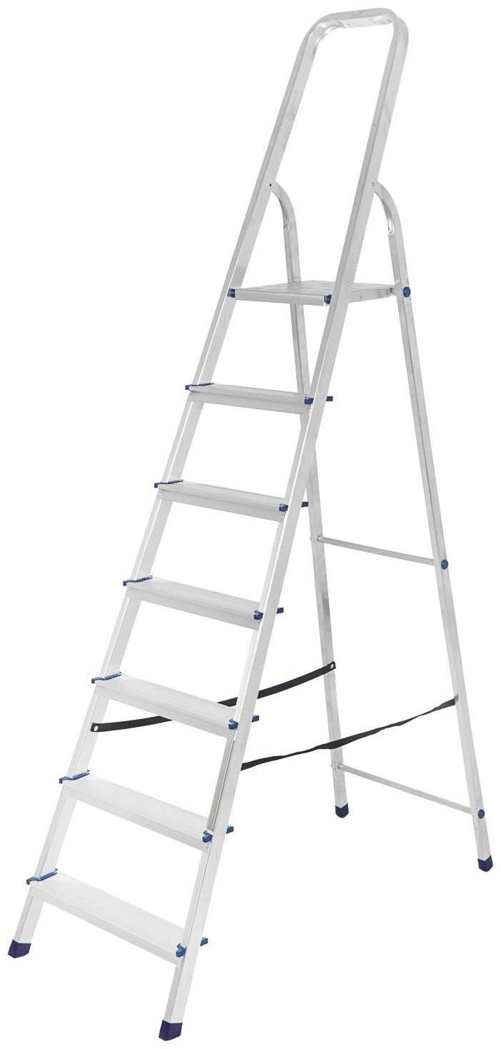 Стремянка ТУНДРА, алюминиевая, 7 ступеней, 1450 мм