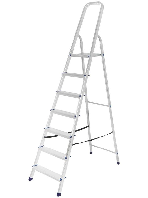 Стремянка ТУНДРА, алюминиевая, 7 ступеней, 1450 мм