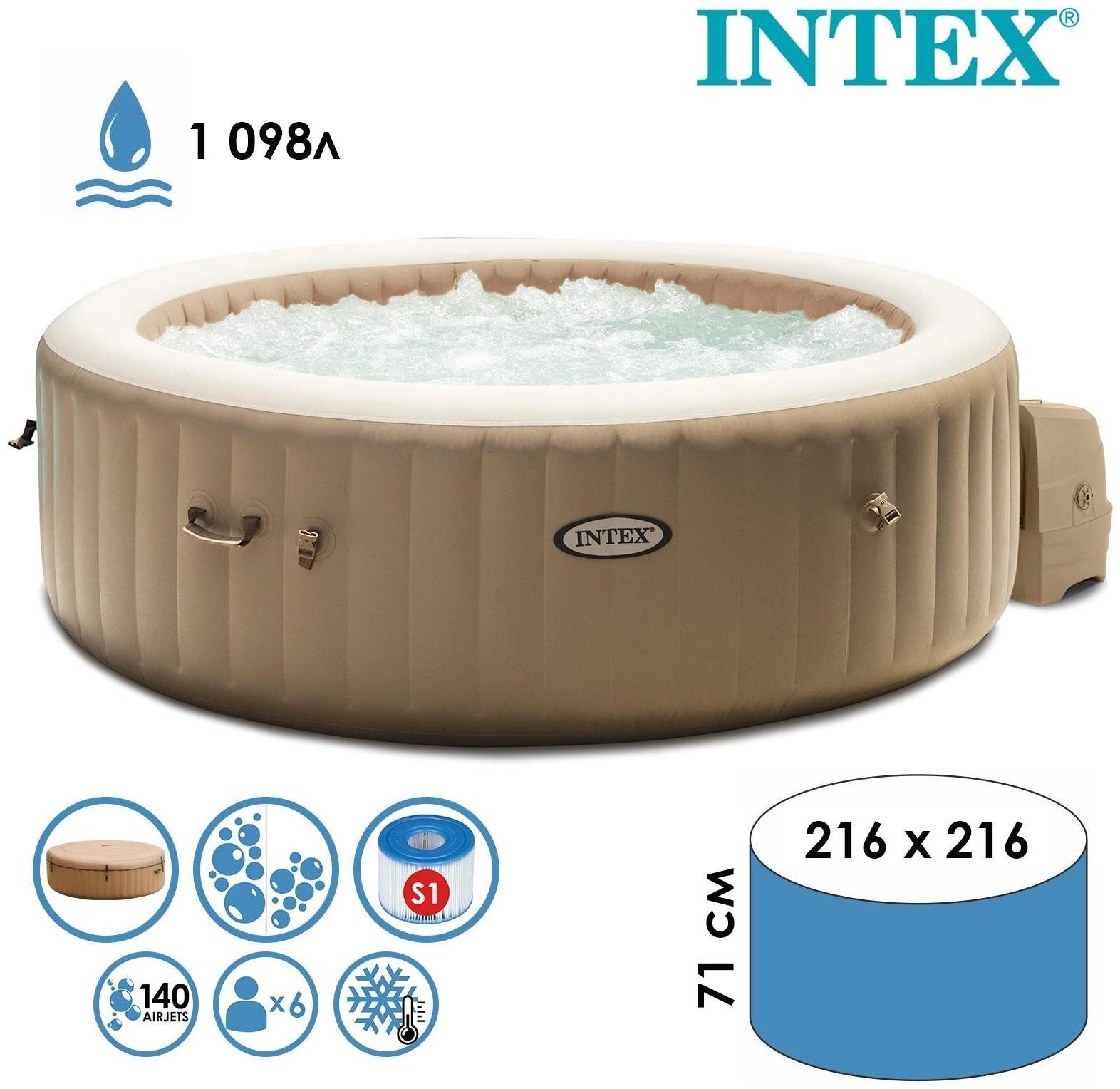 SPA бассейн BUBBLE MASSAGE, 216 х 71 см, 220-240V, от 6 лет, 28428 INTEX