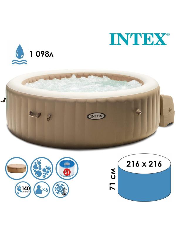 SPA бассейн BUBBLE MASSAGE, 216 х 71 см, 220-240V, от 6 лет, 28428 INTEX