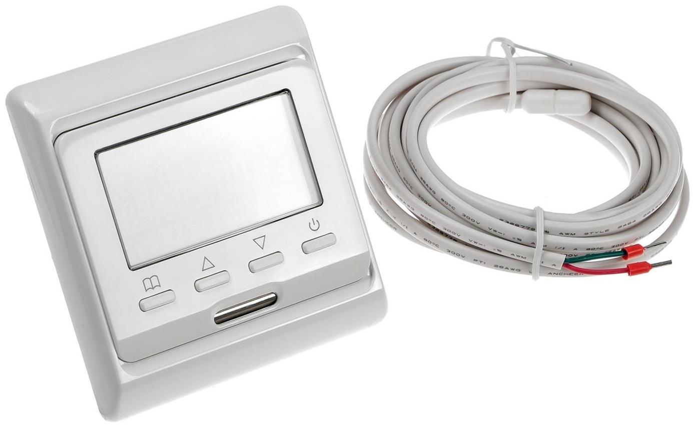 Терморегулятор RTC E 51.716, электронный, 16 А, 3500 Вт, датчик пола и воздуха