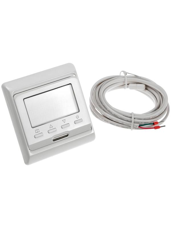 Терморегулятор RTC E 51.716, электронный, 16 А, 3500 Вт, датчик пола и воздуха