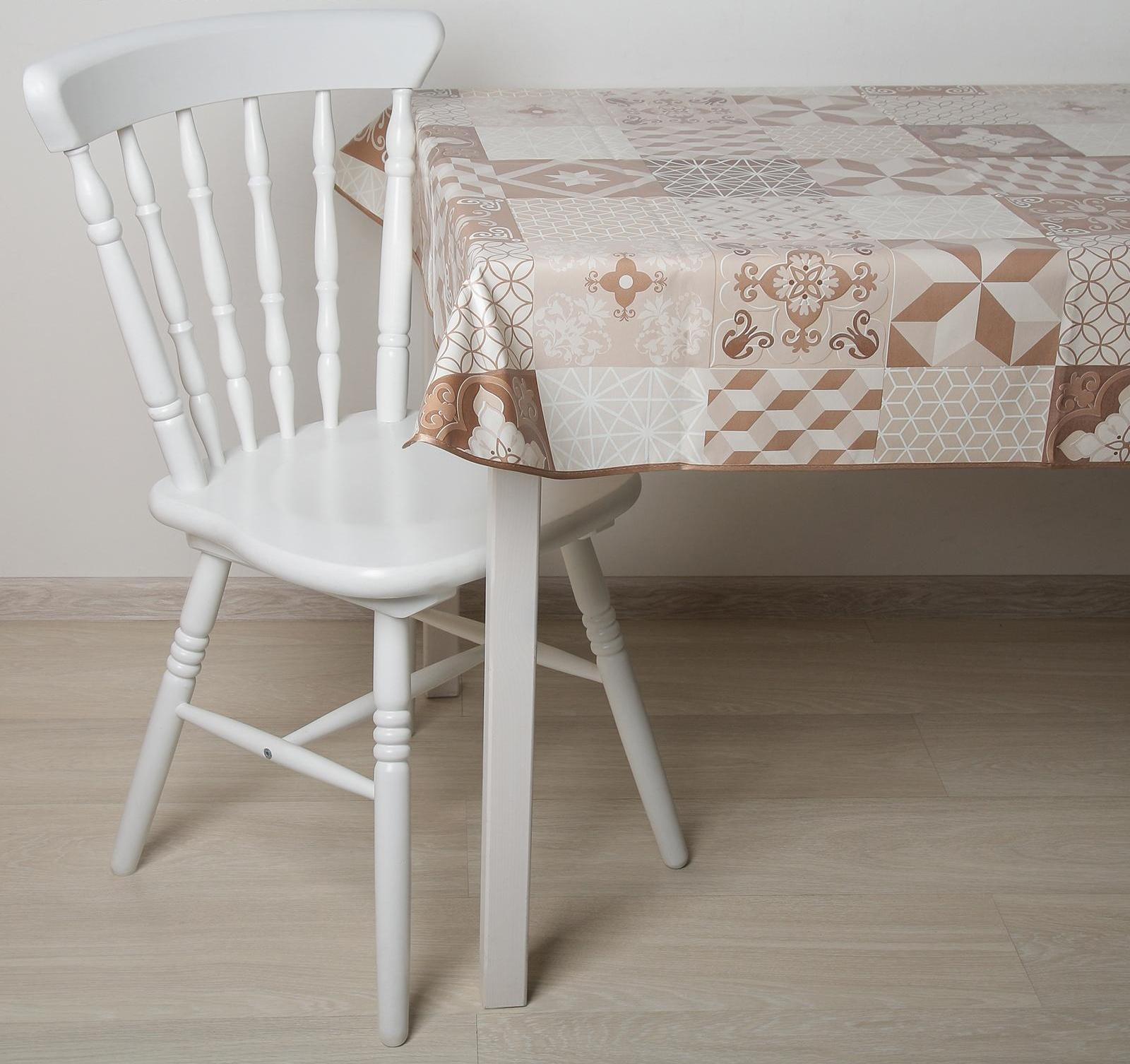 Скатерть на нетканой основе многоразовая с бейкой «Геометрия», 135×110 см, цвет коричневый