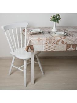 Скатерть на нетканой основе многоразовая с бейкой «Геометрия», 135×110 см, цвет коричневый