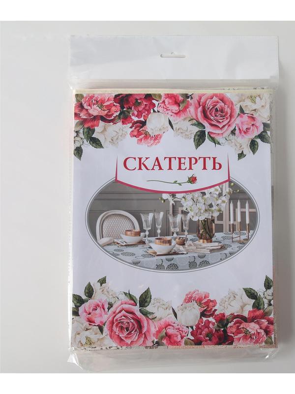 Скатерть на нетканой основе многоразовая с бейкой «Геометрия», 135×110 см, цвет коричневый