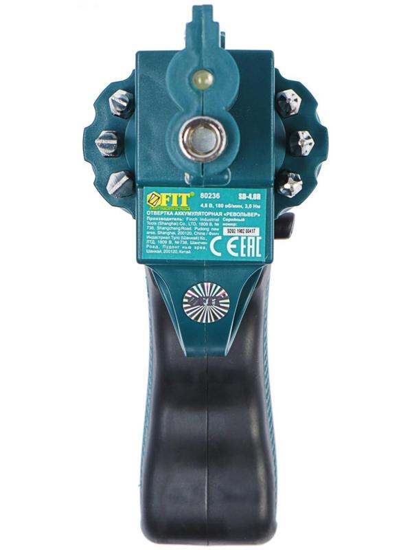 Отвертка аккумуляторная FIT 80236, 4.8 В, 180 об/мин, 3 Нм, Ni-Cd, 0.6 Ач, подсветка