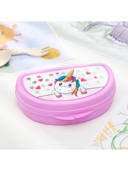 Бутербродница IDEA «Единорог», цвет розовый