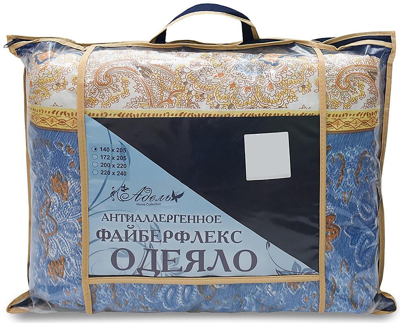 Одеяло стеганое облегченное, размер 140х205 см, цвет МИКС, файбер