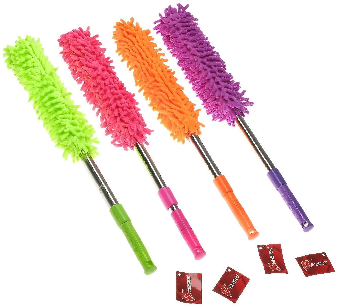 Щетка TORSO для удаления пыли, телескопическая 65-105 см, микс