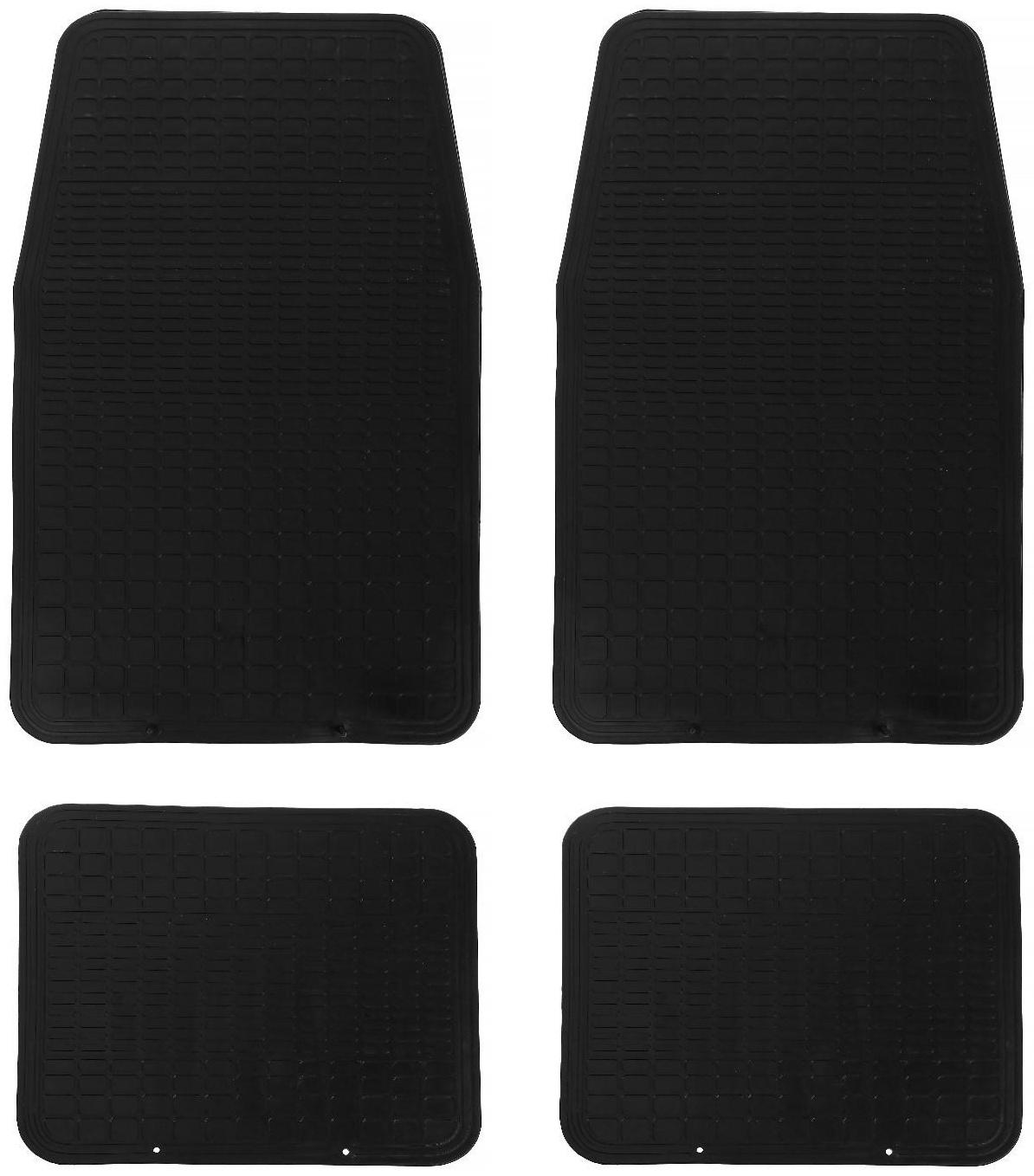 Коврики автомобильные Skyway 009, 4 предмета, резиновый,черный, S01704009
