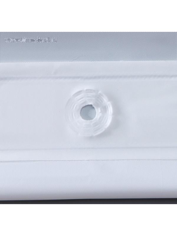 Штора для ванны Доляна «Классика», 180×180 см, EVA, цвет белый