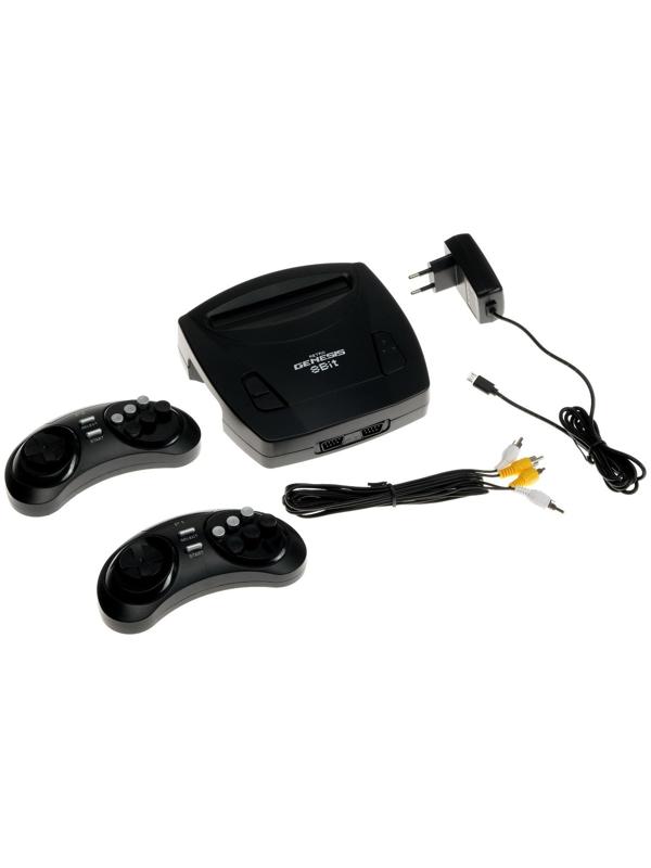 Игровая приставка Retro Genesis 8 Bit Wireless, AV кабель, 2 беспр. джойст., 300 игр, черная