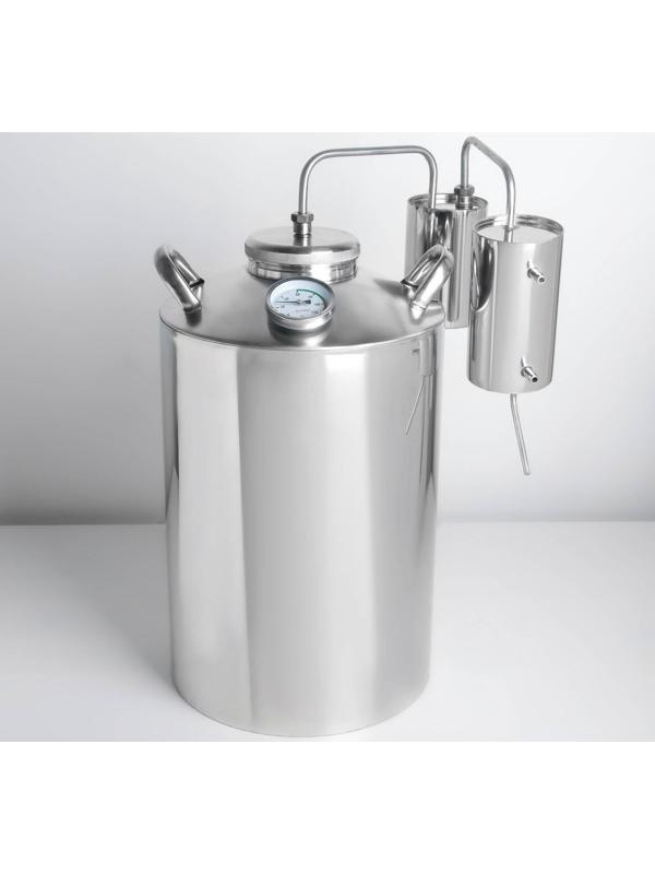 Дистиллятор, 25 л, горло 10 см, термометр, клапан