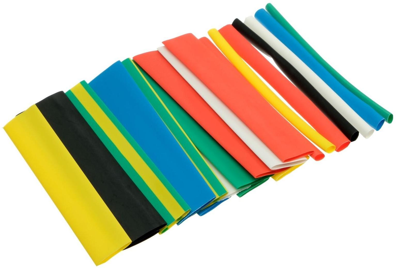 Термоусаживаемая трубка Duwi, 4/2, 6/3, 8/4, 10/5, 12/6 мм, набор 34 шт.