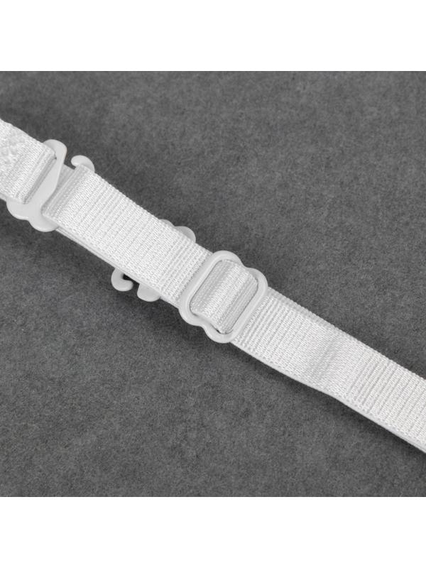 Бретели текстильные, 1 см, 37 см, пара, цвет белый