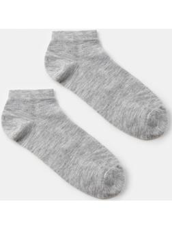 Носки мужские укороченные MINAKU «Бамбук», цвет серый, размер 40-41 (27 см)