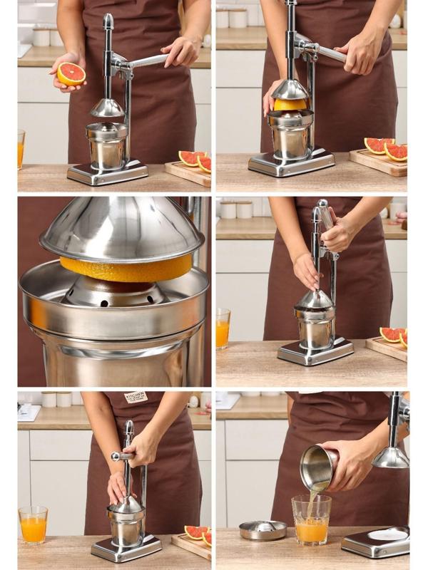 Соковыжималка механическая Доляна Fruits, 20×14,5×37 см