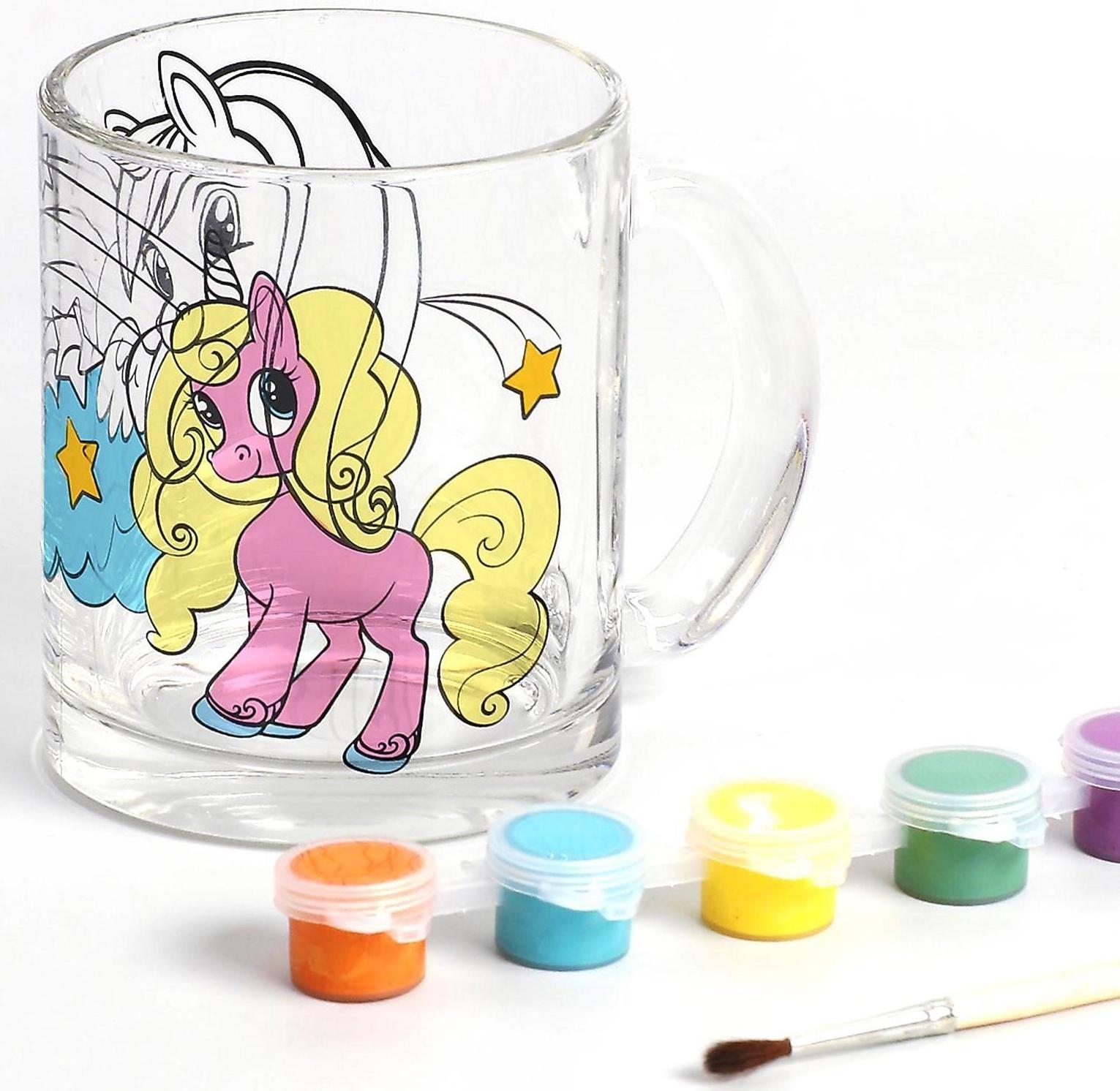 Кружка для росписи красками «Волшебные единороги»