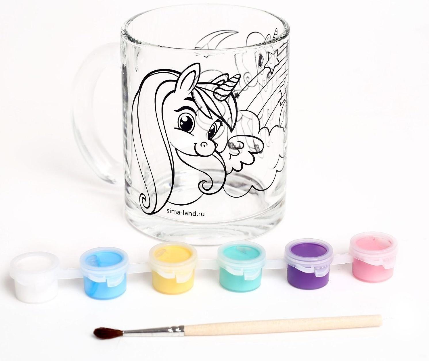 Кружка для росписи красками «Волшебные единороги»