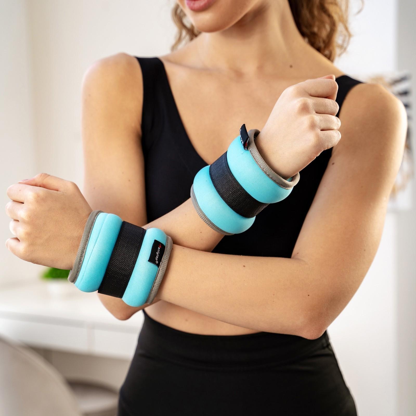 Утяжелитель неопреновый 2 шт. х 0,25 кг, цвет голубой