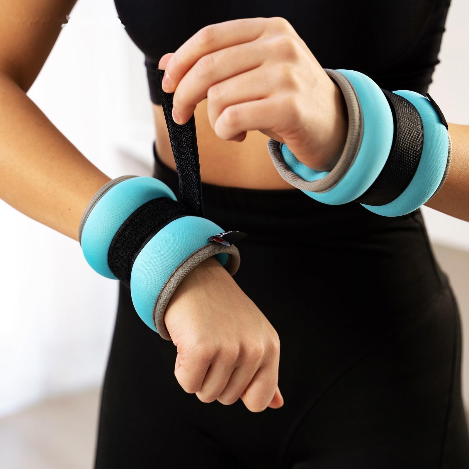 Утяжелитель неопреновый 2 шт. х 0,25 кг, цвет голубой