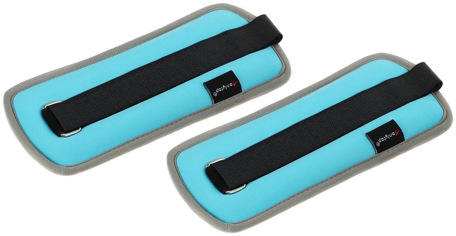 Утяжелитель неопреновый 2 шт. х 0,25 кг, цвет голубой