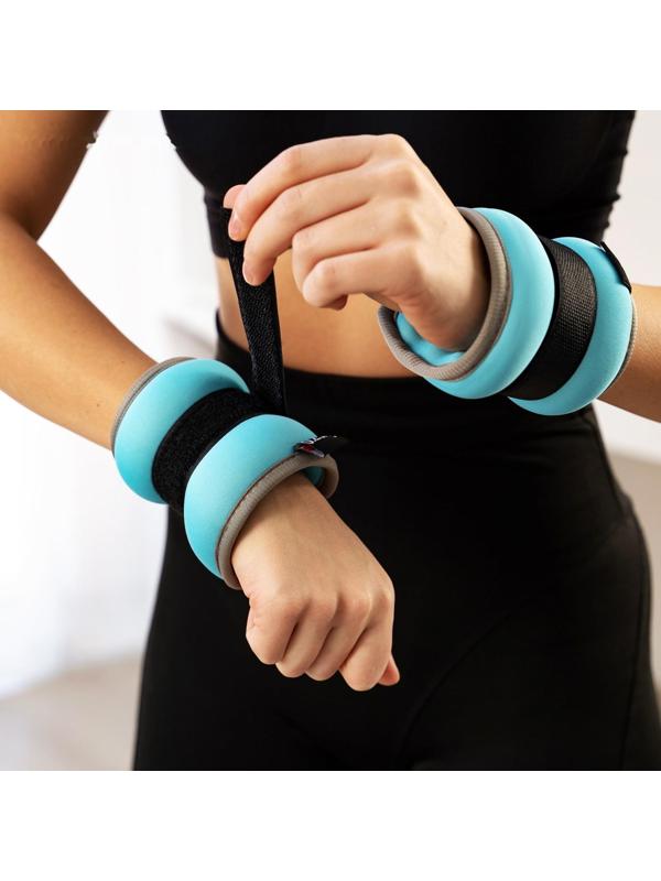 Утяжелитель неопреновый 2 шт. х 0,25 кг, цвет голубой