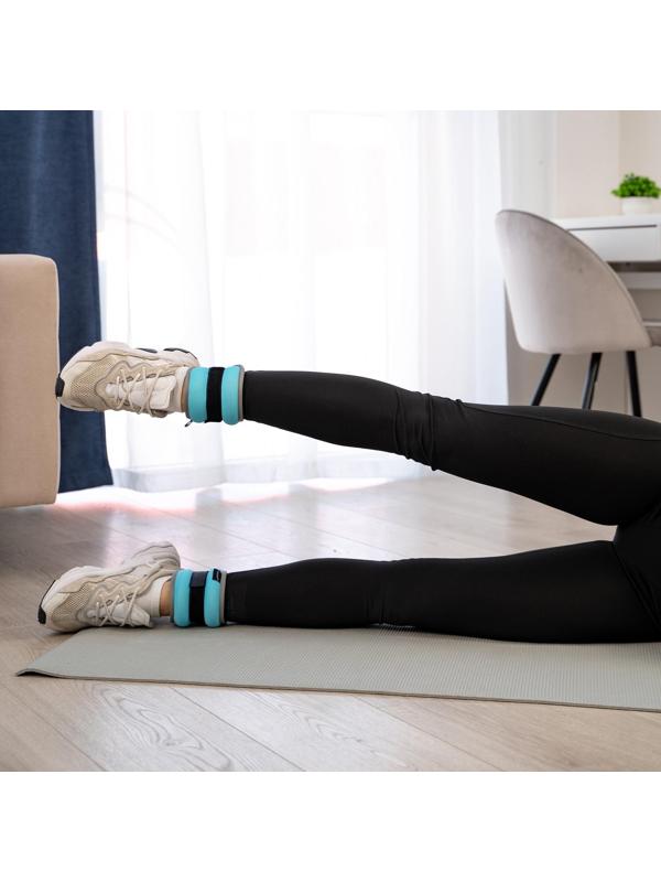 Утяжелитель неопреновый 2 шт. х 0,25 кг, цвет голубой